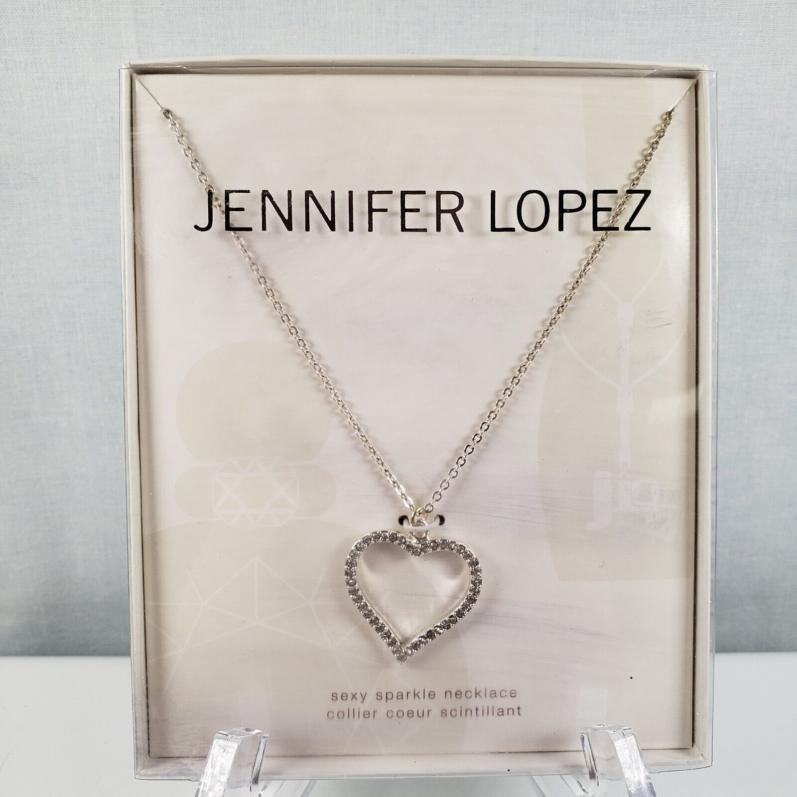 Jennifer Lopez Heart Pendant Necklace Silver Tone Silver Tone Jennifer Lopez Heart Pendant Necklace Silver Tone Silver Tone